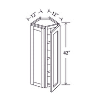 In-Stock Shaker White Wall End Cabinet, 12" x 42"