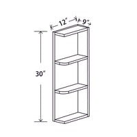 In-Stock Shaker White Wall End Shelf Cabinet, 9" x 30"