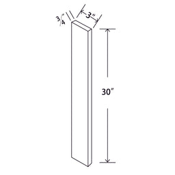 In-Stock Shaker White Filler, 3" x 30"