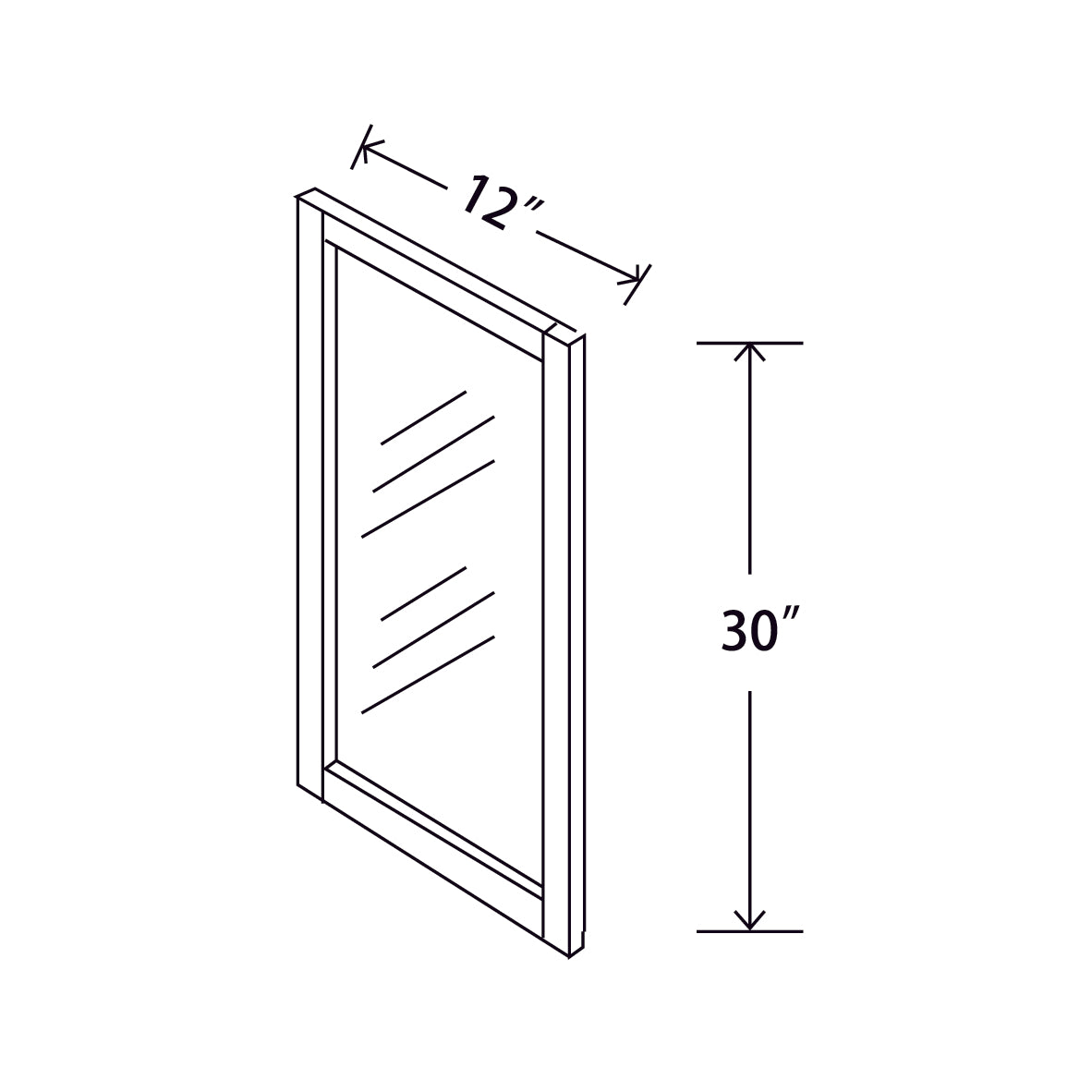 In-Stock Shaker White Wall Cabinet, 12" X 30"