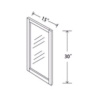 In-Stock Shaker White Wall Cabinet, 15" X 30"