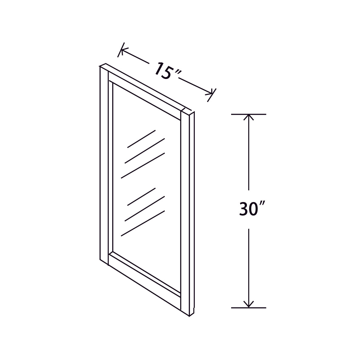 In-Stock Shaker White Wall Cabinet, 15" X 30"