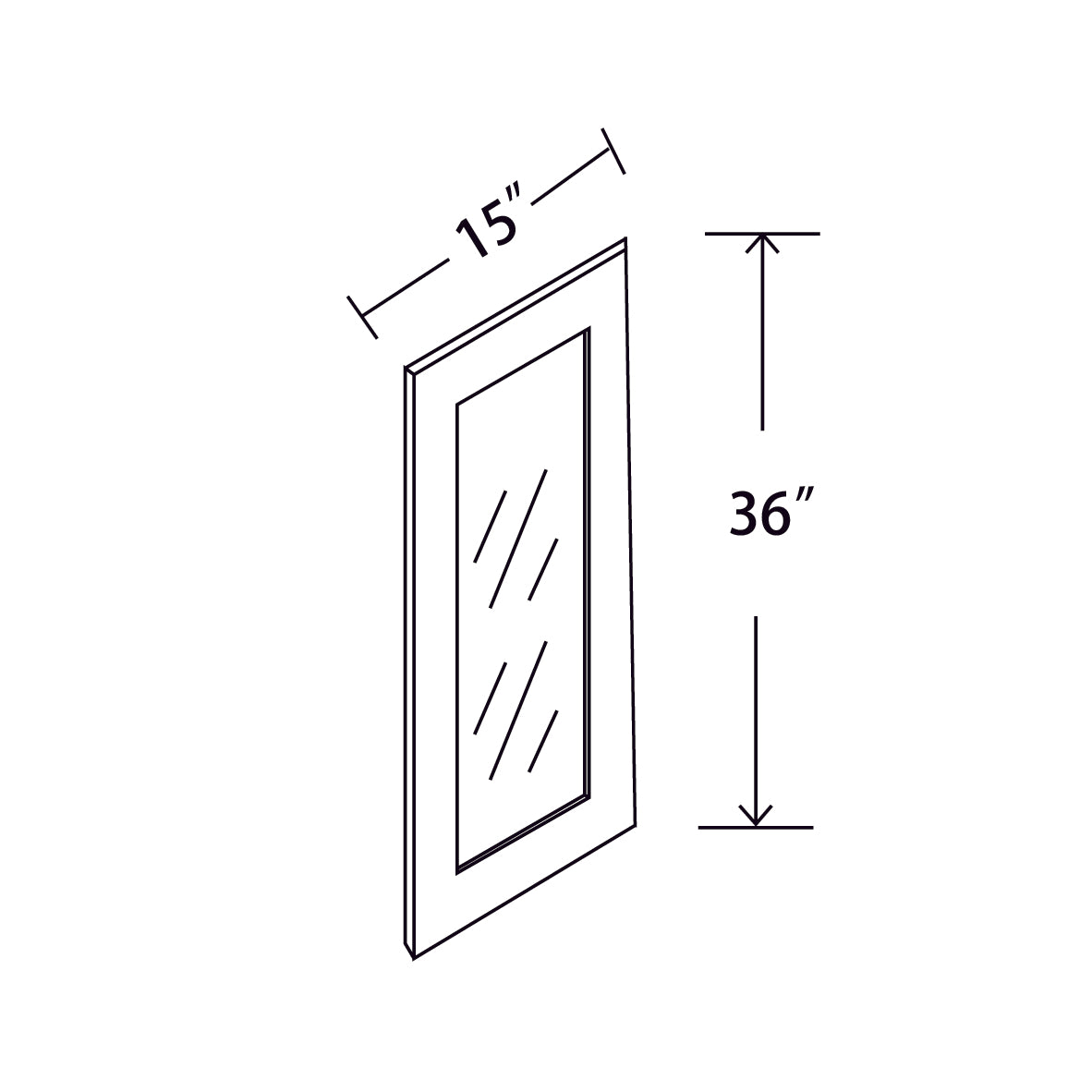In-Stock Shaker White Wall Cabinet, 15" X 36"