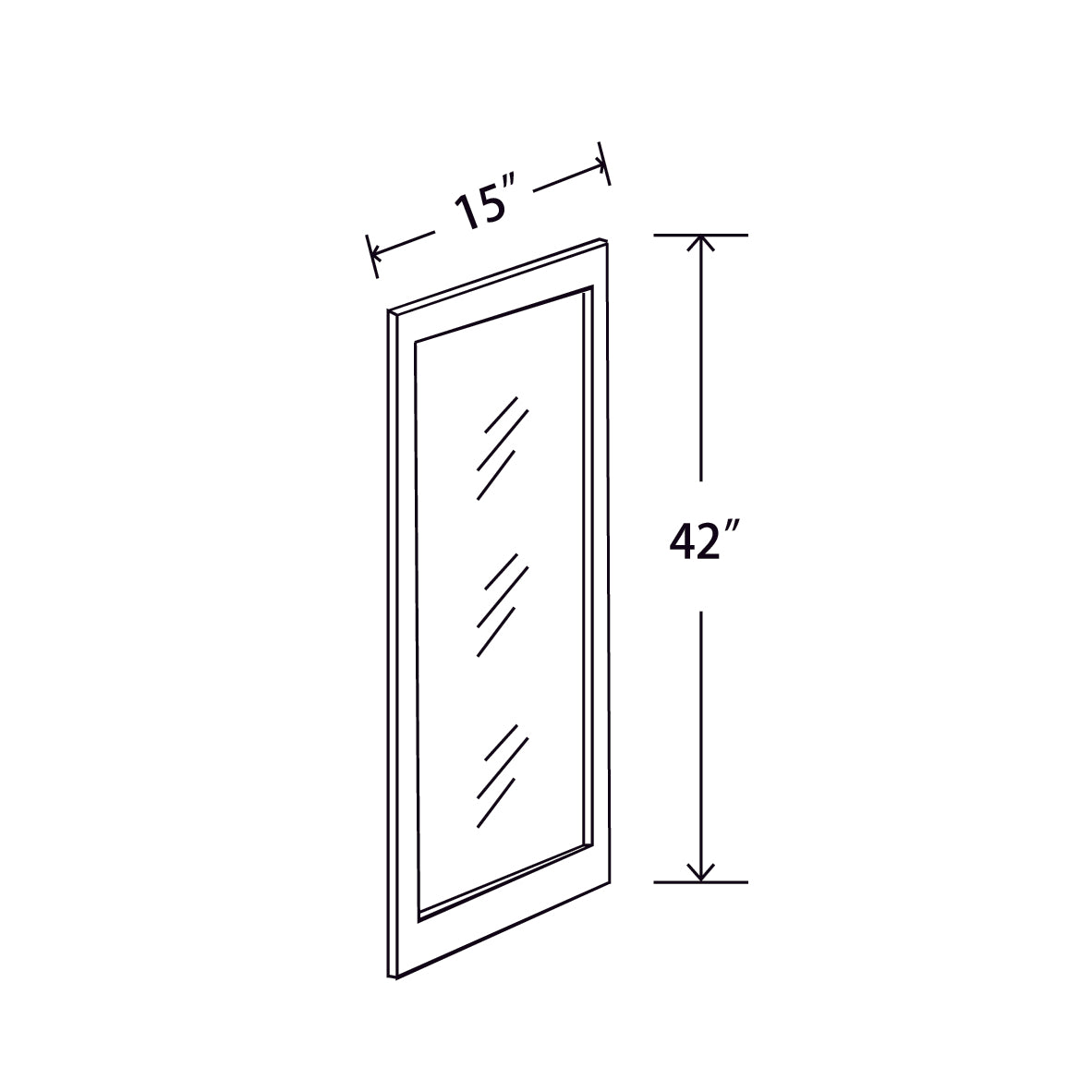 In-Stock Shaker White Wall Cabinet, 15" X 42"