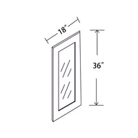 In-Stock Wall Diagonal Corner Glass, 18" x 36"