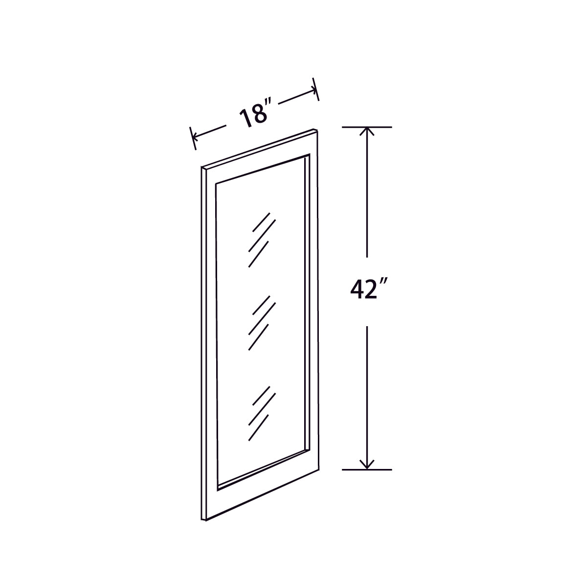 In-Stock Shaker White Wall Cabinet, 18" x 42"