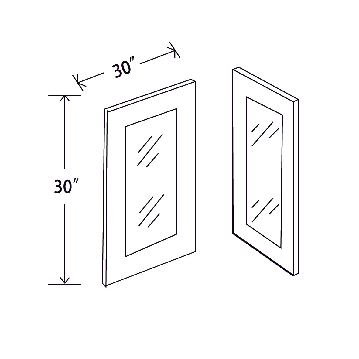 In-Stock Shaker White Wall Cabinet, 30" x 30"