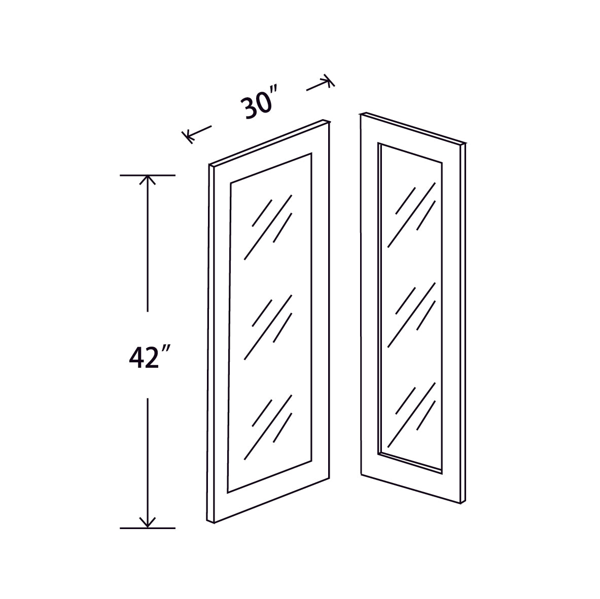 In-Stock Shaker White Wall Cabinet, 30" x 42"
