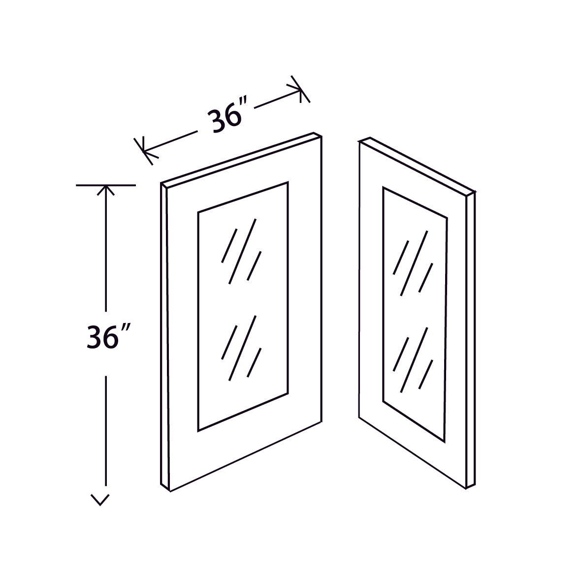 In-Stock Shaker White Wall Cabinet, 36" X 36"