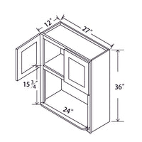 In-Stock Shaker White Wall Microwave Cabinet, 27" x 36"