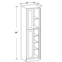 In-Stock Shaker White Tall Pantry, 24" x 84" x 27"