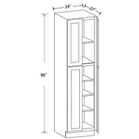 In-Stock Shaker White Tall Pantry, 24" x 90" x 27"