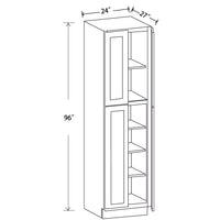 In-Stock Shaker White Tall Pantry, 24" x 96" x 27"