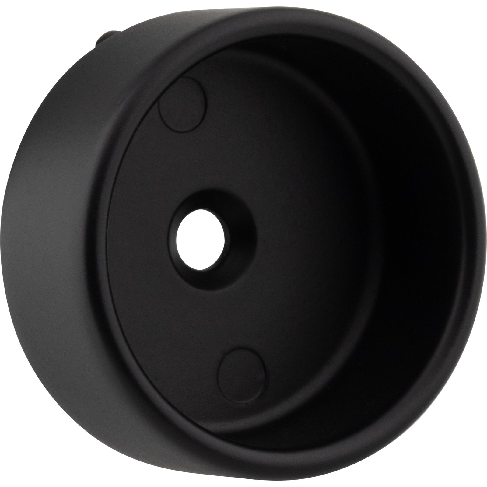 Matte Black Closed Knock-In Mounting Bracket for 1-5/16" Round Closet Rods