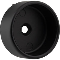 Matte Black Closed Knock-In Mounting Bracket for 1-5/16" Round Closet Rods