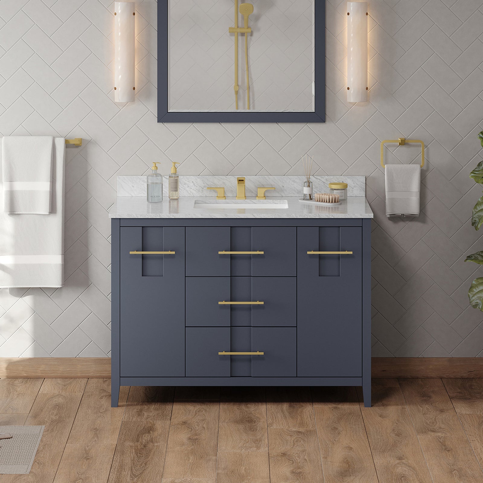 48" Blue Steel Katara Vanity