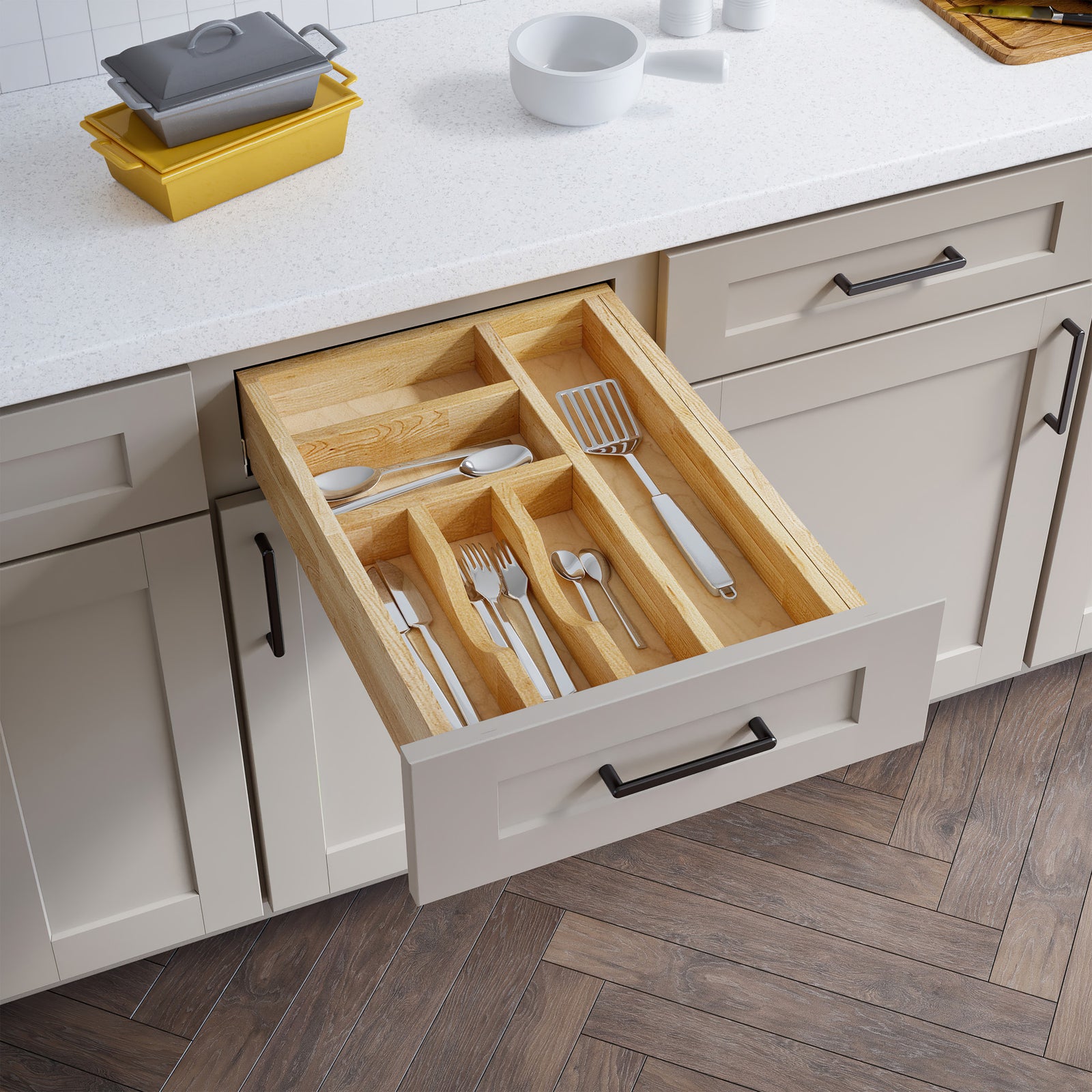 9"- 14" Adjustable Cutlery Drawer Insert