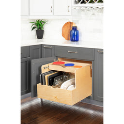 27" Wood Double Drawer Cookware Rollout