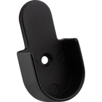 Matte Black Open Knock-In Mounting Bracket for 1" and 1-1/16" Round Closet Rods