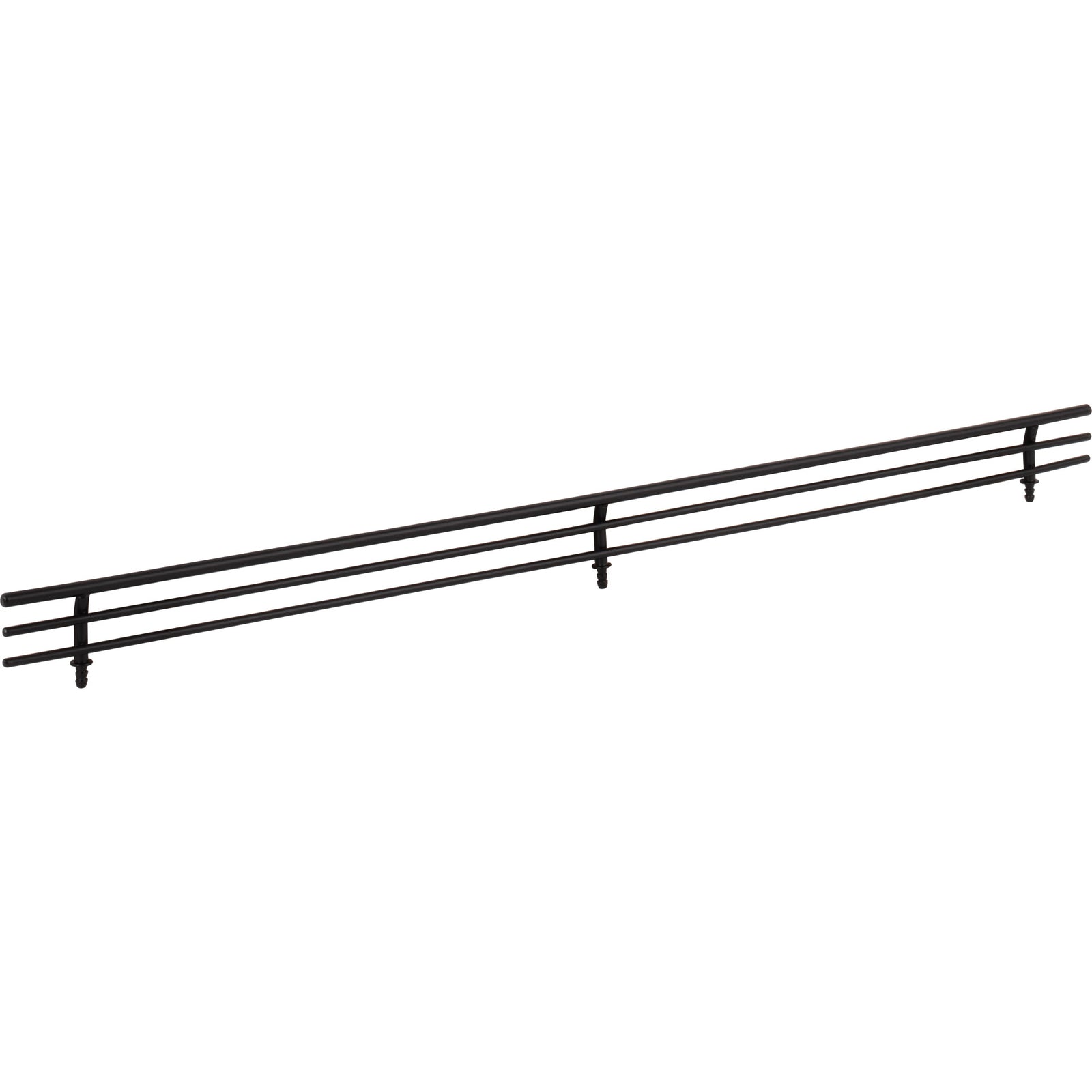 23" Wide Matte Black Wire Shoe Fence for Shelving