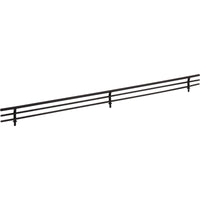 23" Wide Matte Black Wire Shoe Fence for Shelving