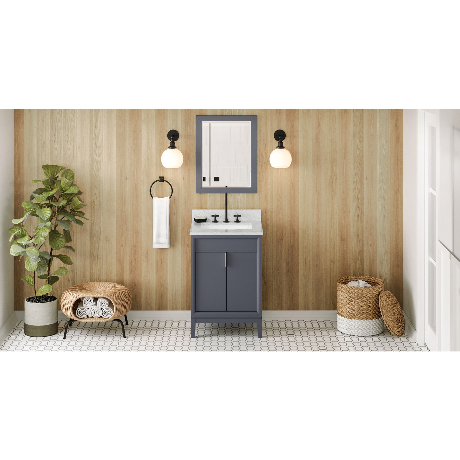 24" Blue Steel Theodora Vanity