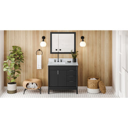 36" Black Theodora Vanity, left offset