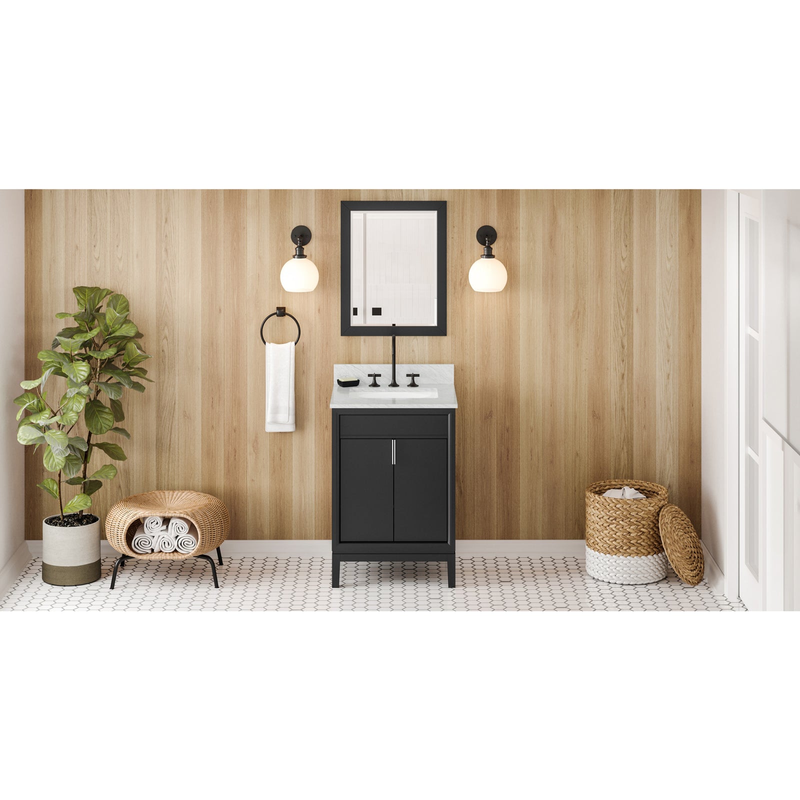 24" Black Theodora Vanity