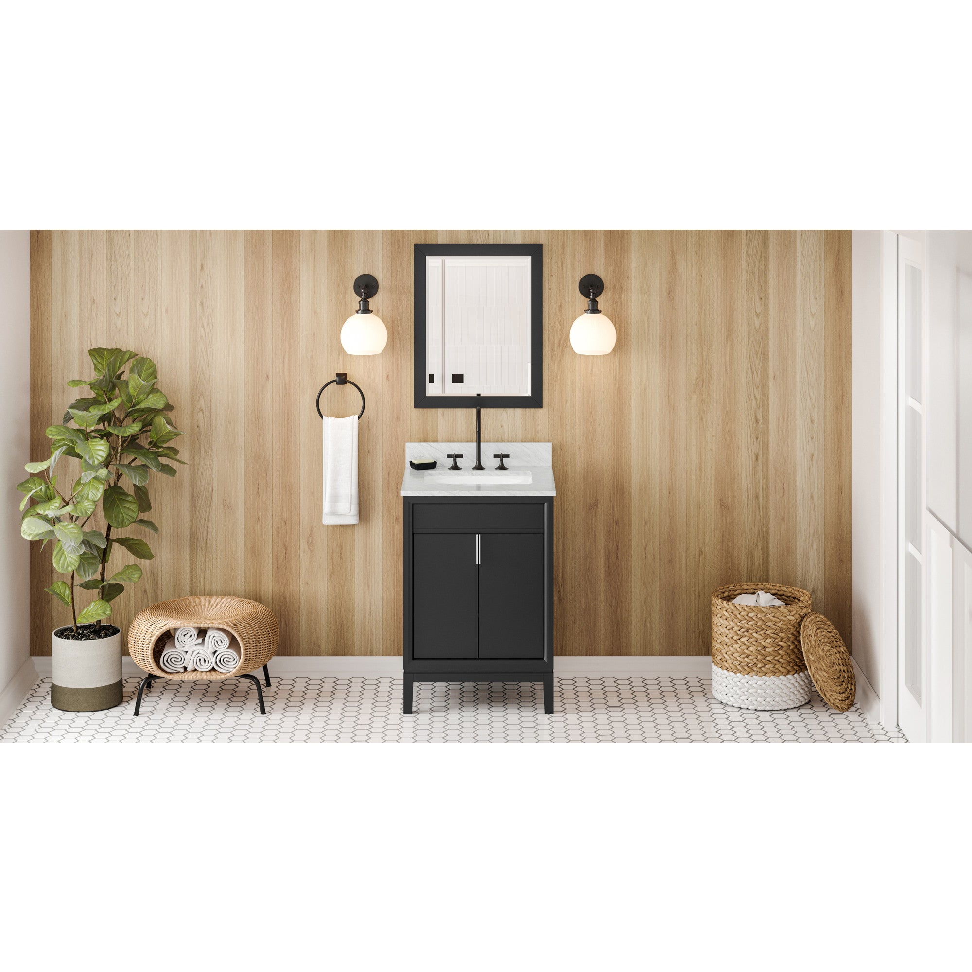24" Black Theodora Vanity