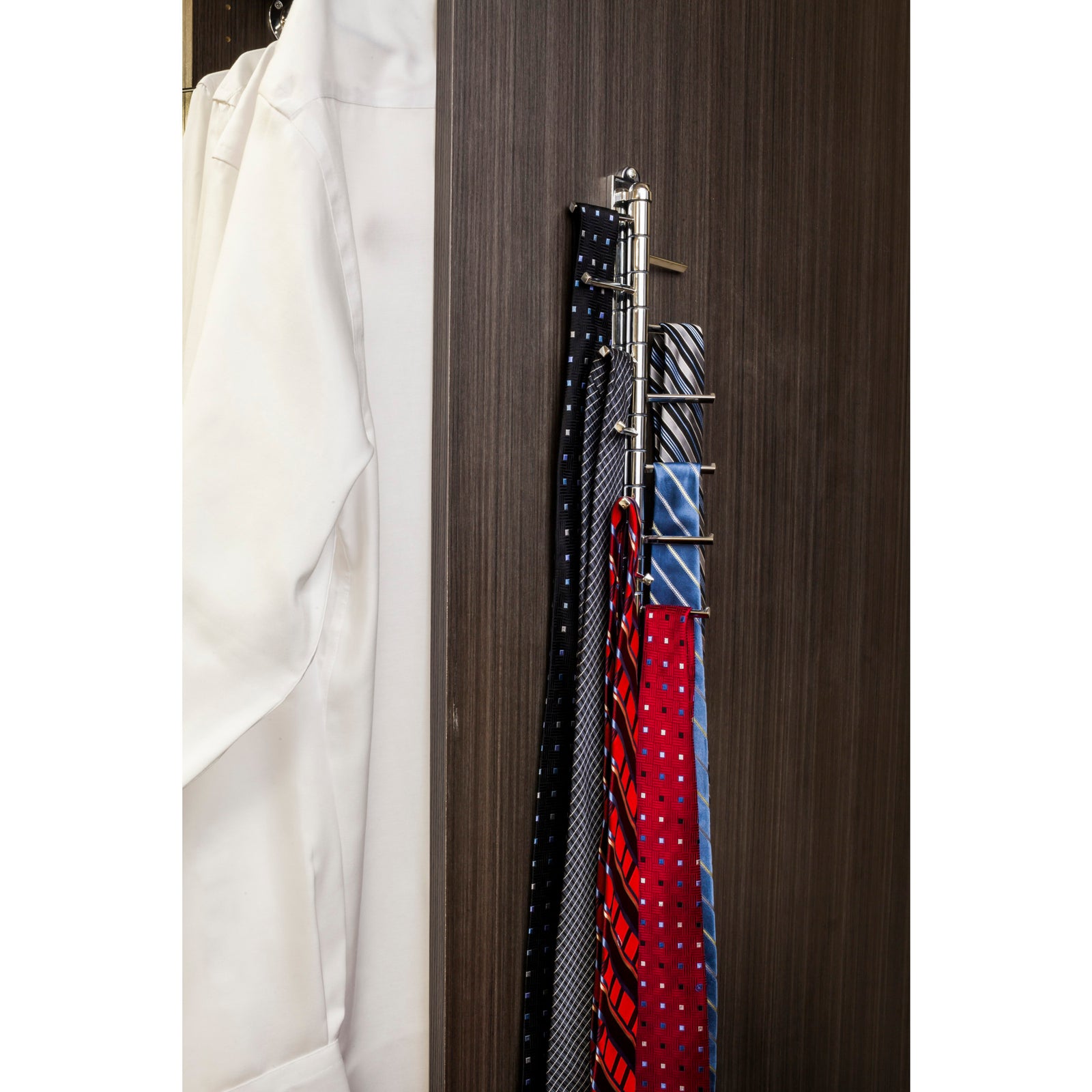 Brushed Oil Rubbed Bronze 12-Hook Cascading Tie Organizer