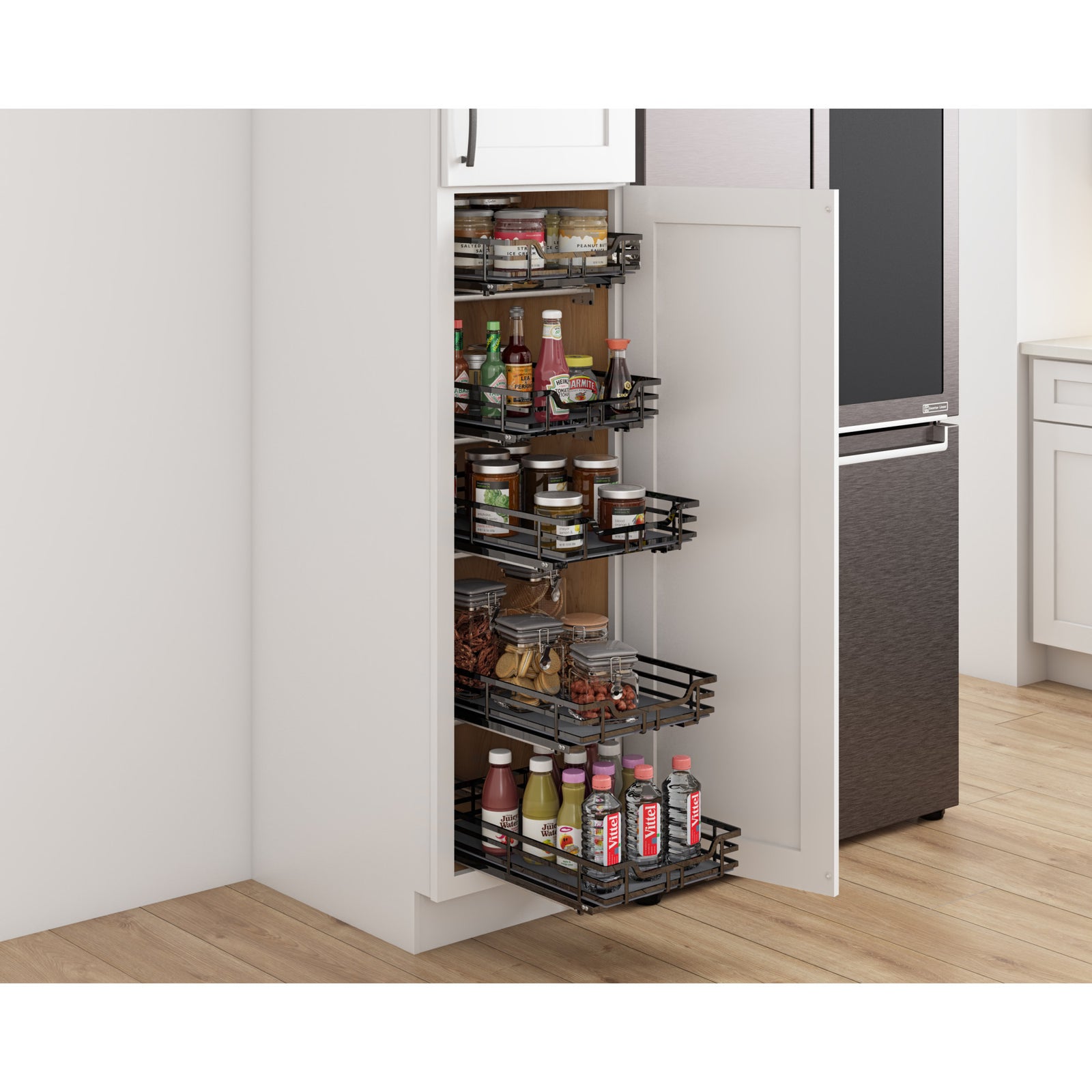 21" Black Nickel STORAGE WITH STYLE® Metal Soft-close Pullout Basket