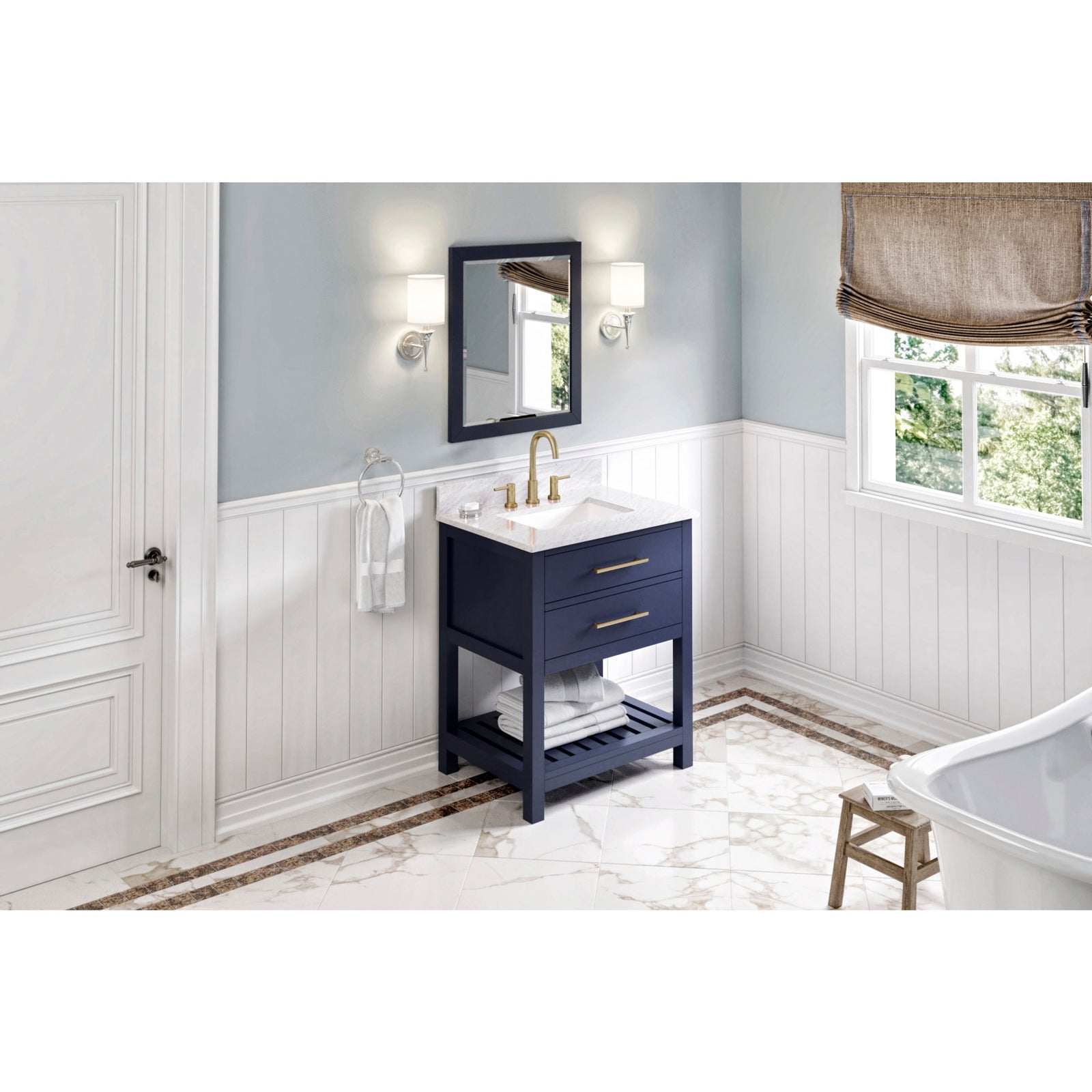 22" W x 1" D x 28" H Hale Blue Cade mirror