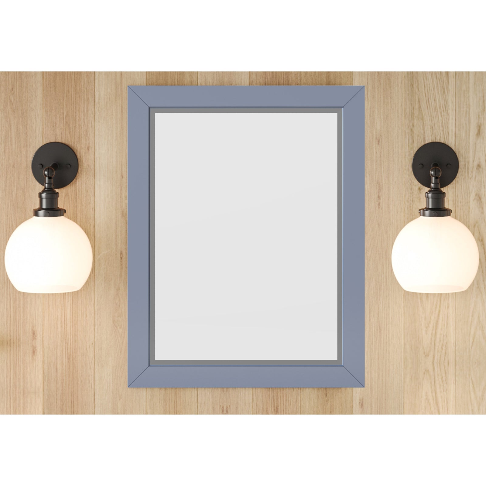 22" W x 1" D x 28" H Blue Steel Cade mirror