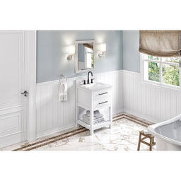 22" W x 1" D x 28" H White Cade mirror
