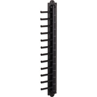 Matte Black 12-Hook Cascading Tie Organizer
