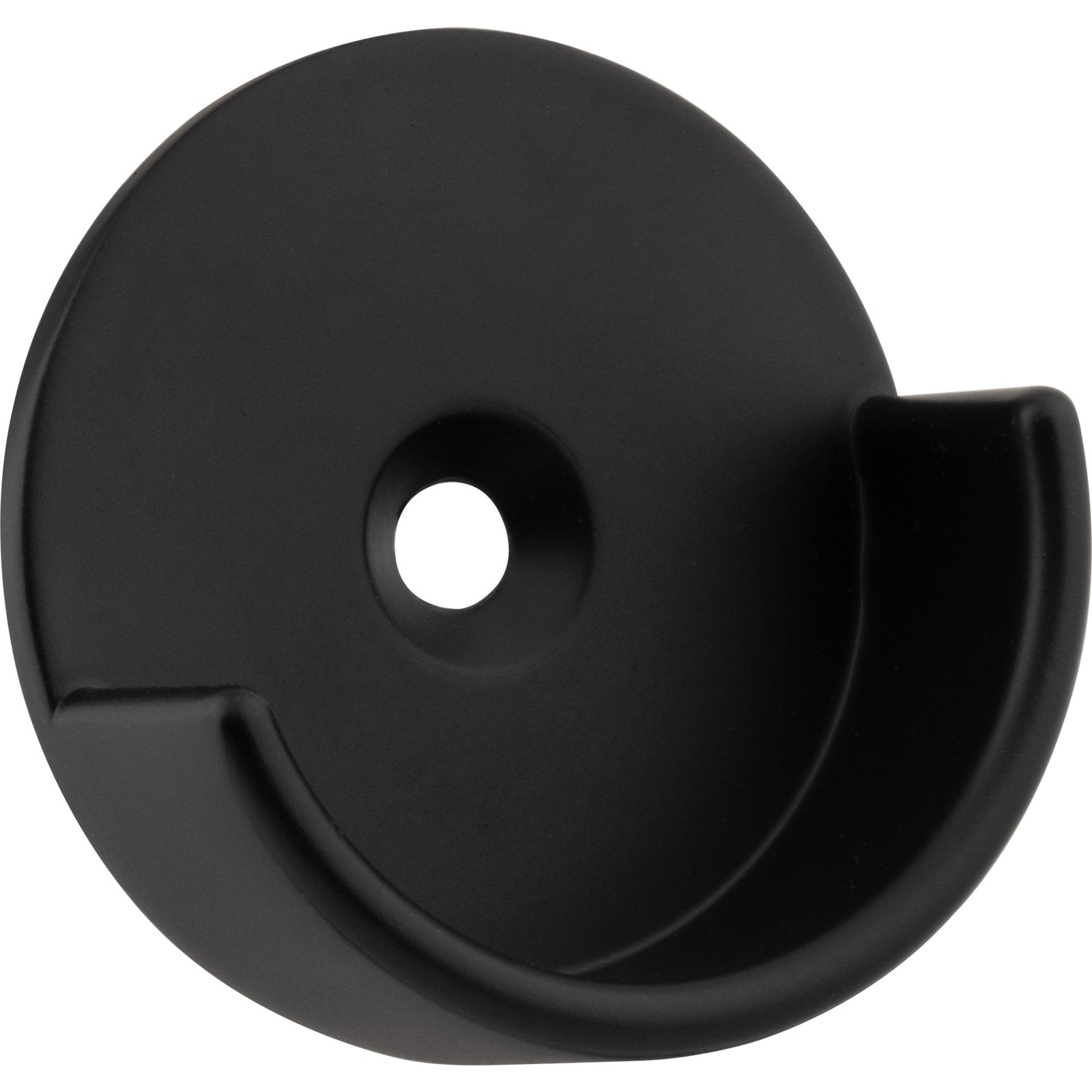 Matte Black Open Knock-In Mounting Bracket for 1-5/16" Round Closet Rods
