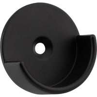 Matte Black Open Knock-In Mounting Bracket for 1-5/16" Round Closet Rods