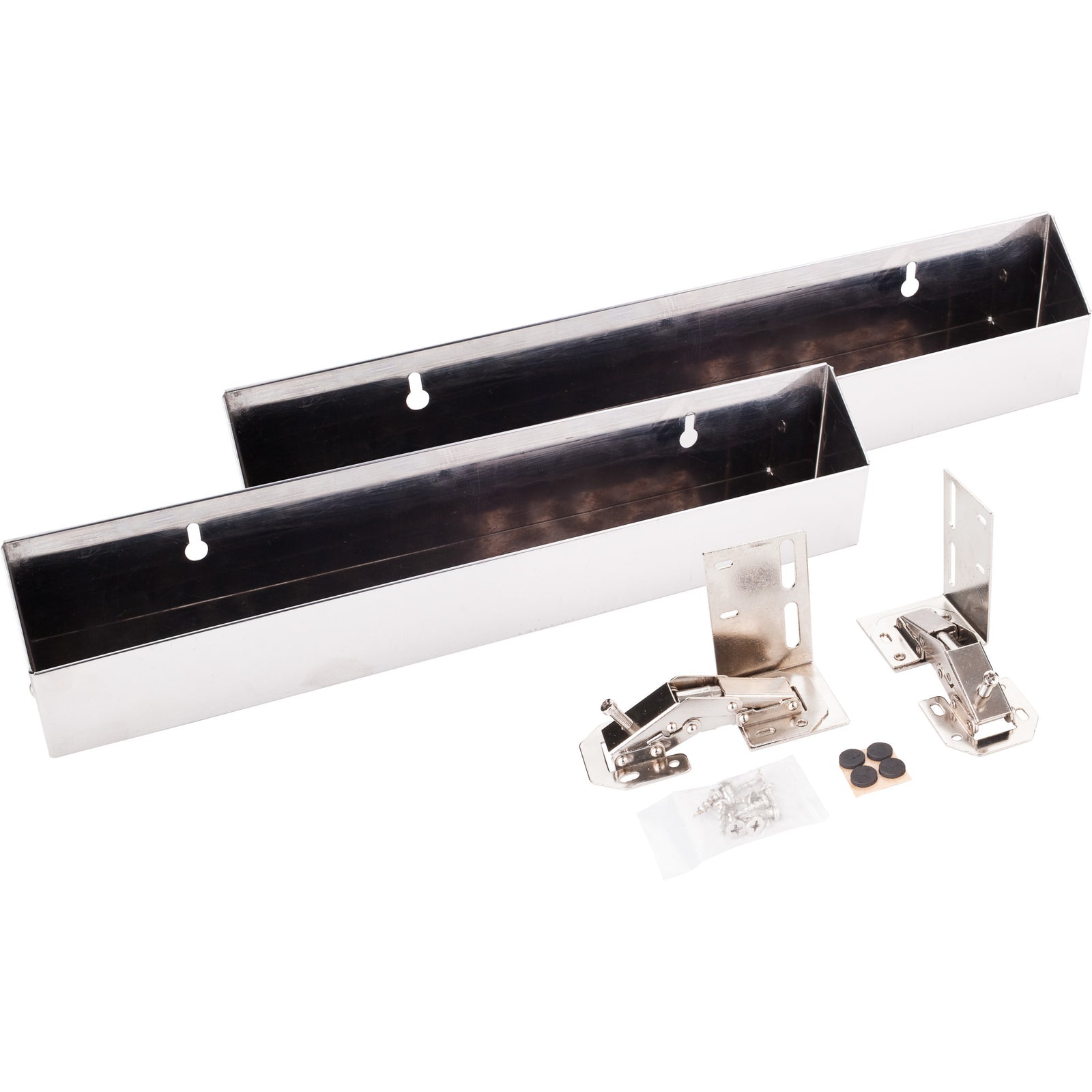 14-13/16" Slim Depth Stainless Steel Tip-Out Tray Kit for Sink Front