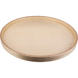 18" Round Banded Wood Lazy Susan Shelf with Swivel