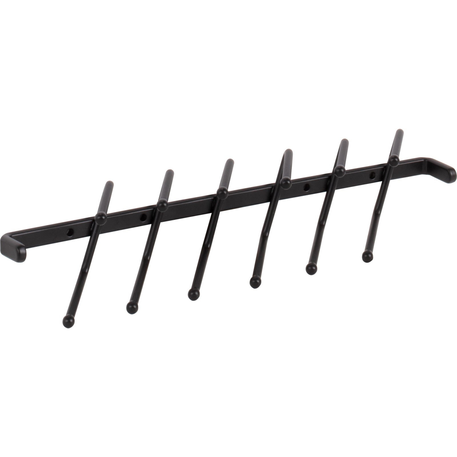 Matte Black Screw-Mount Tie Rack