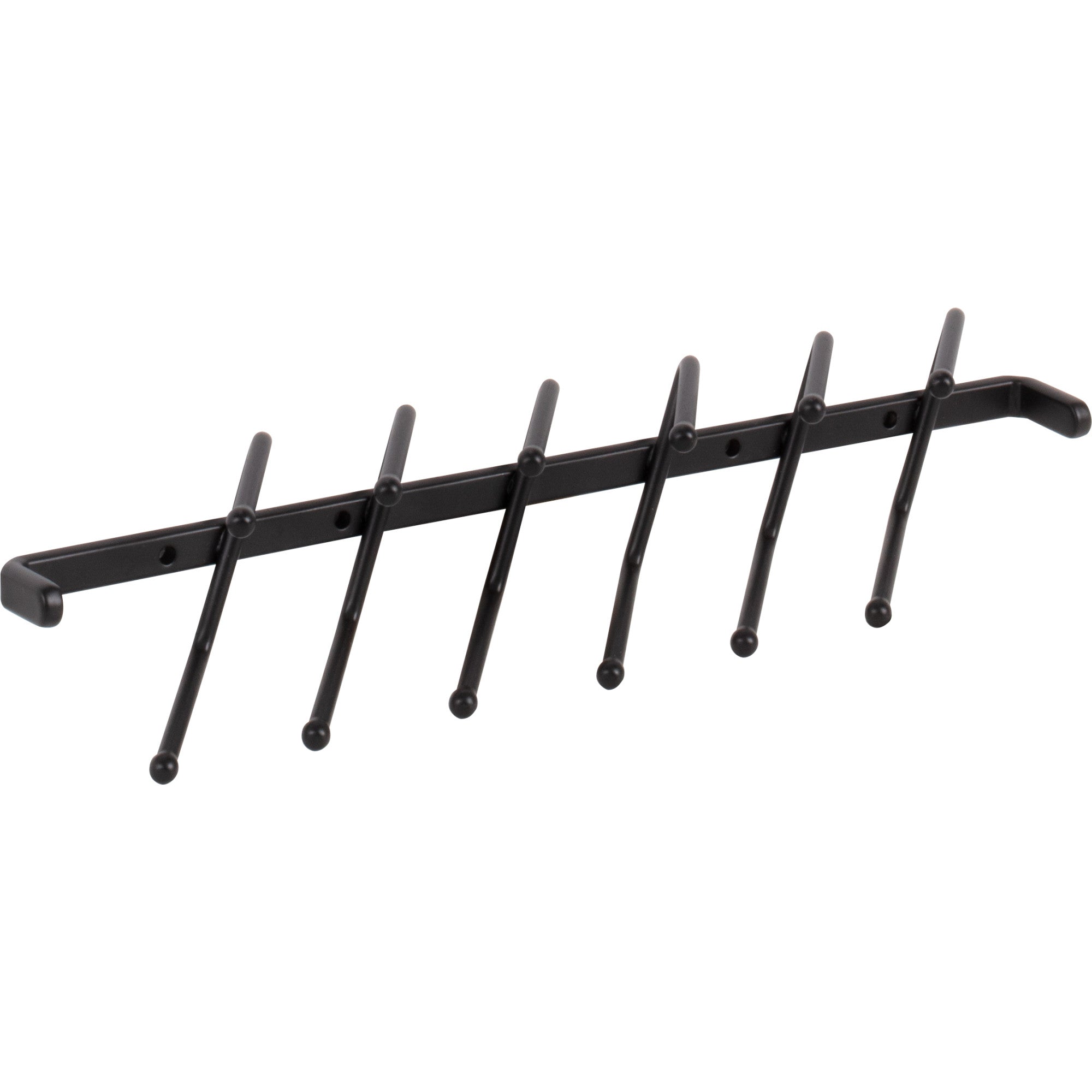 Matte Black Screw-Mount Tie Rack