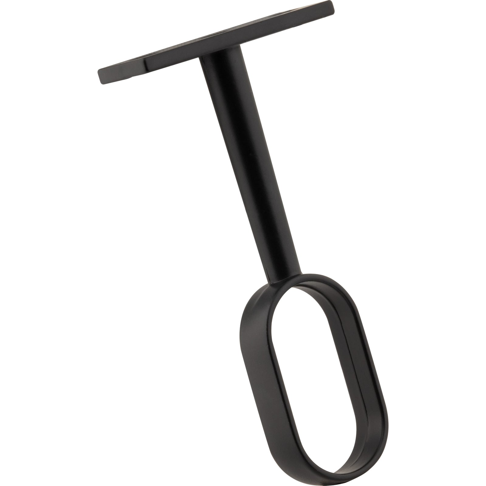 Matte Black Center Support Bracket for Oval Closet Rods
