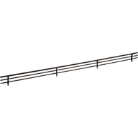 29" Wide Matte Black Wire Shoe Fence for Shelving