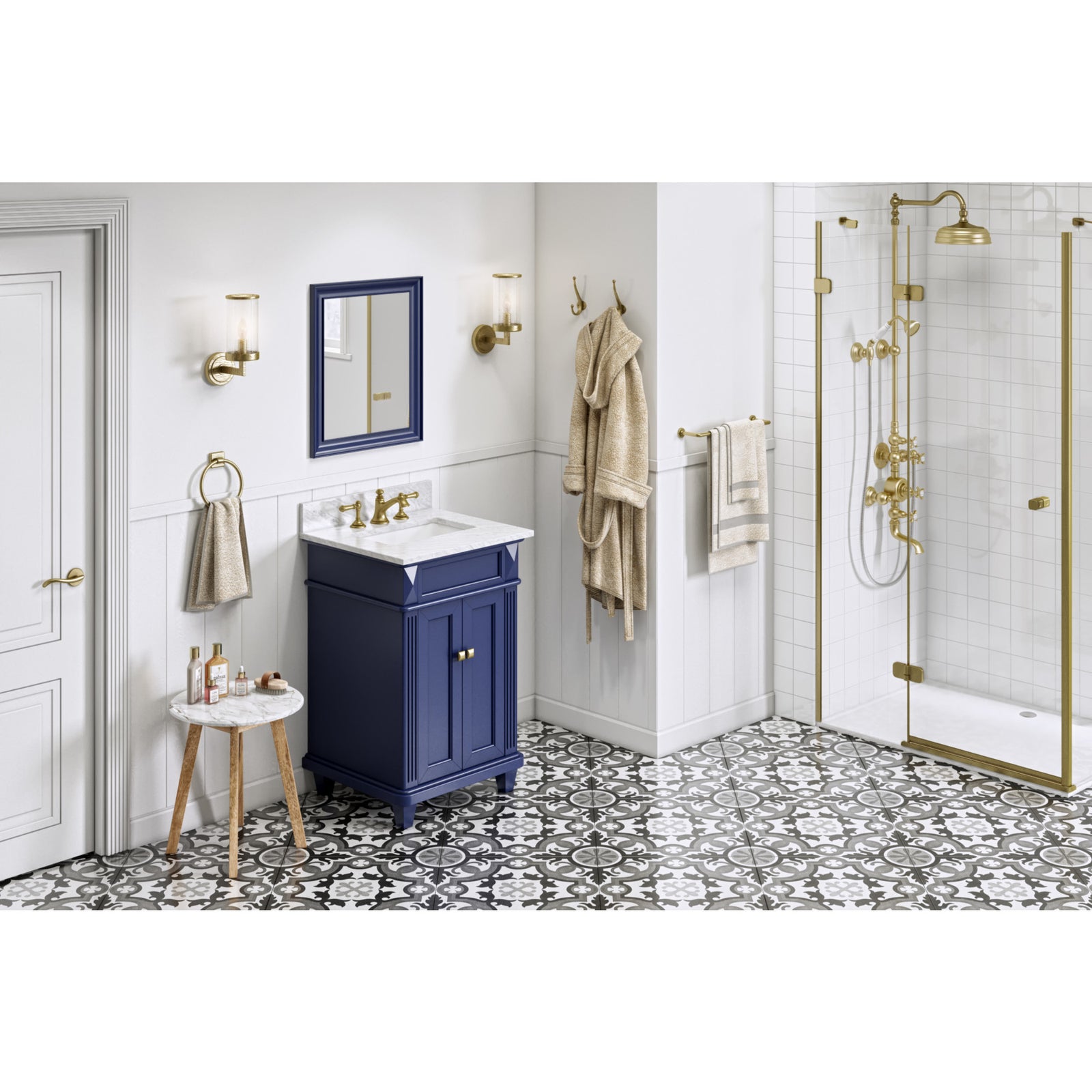 20" W x 1" D x 24" H Hale Blue Douglas mirror