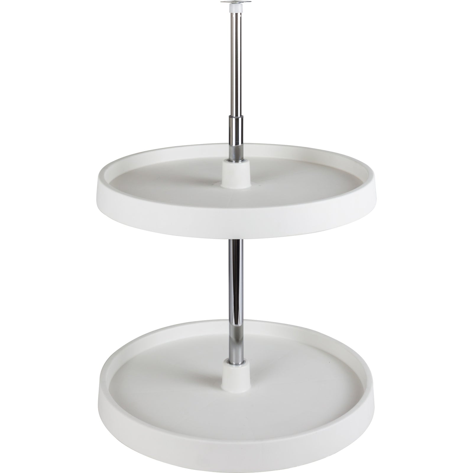 18" Round Two-Shelf Plastic Lazy Susan Set