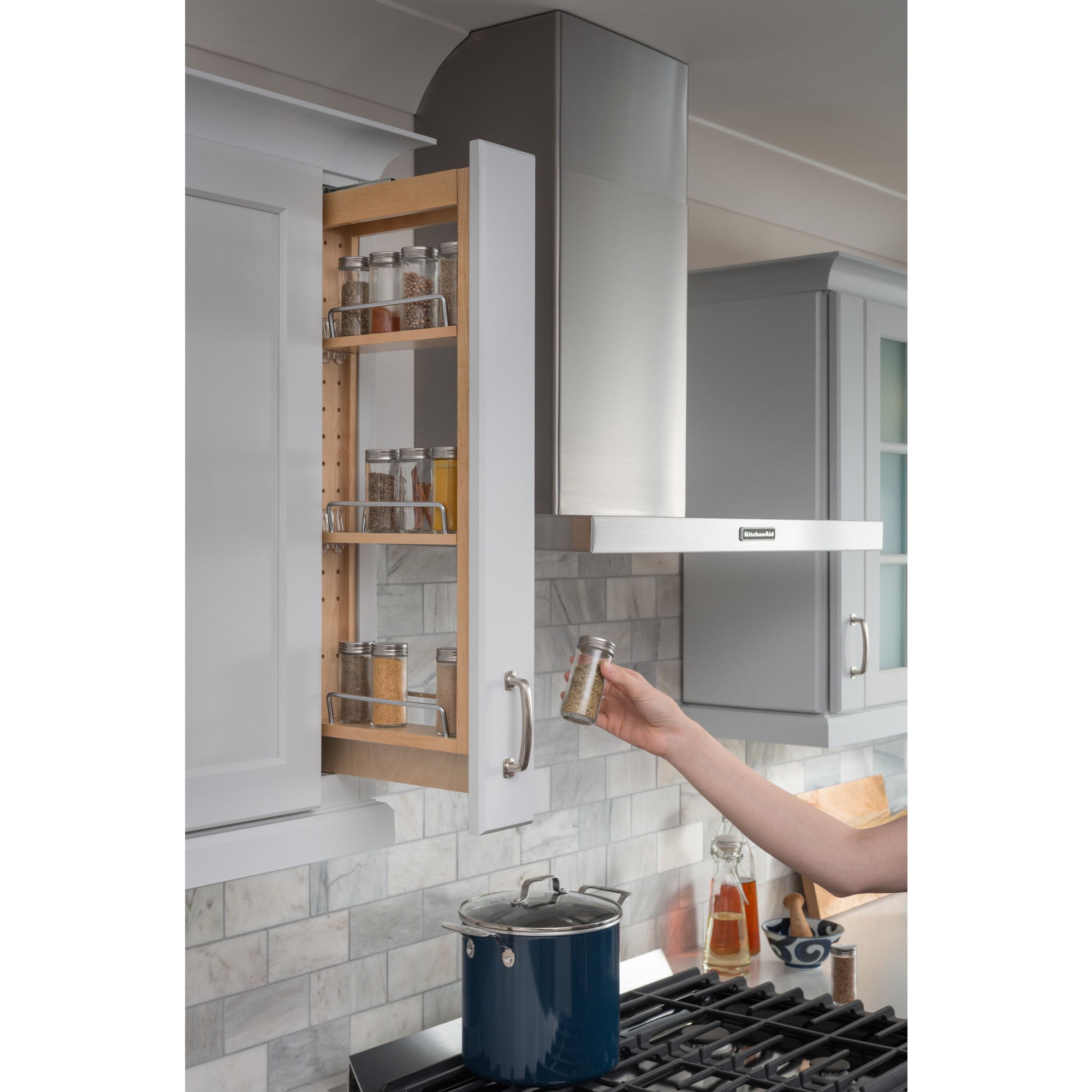 6" Wide 42" Tall Upper Wall Cabinet Pullout Filler