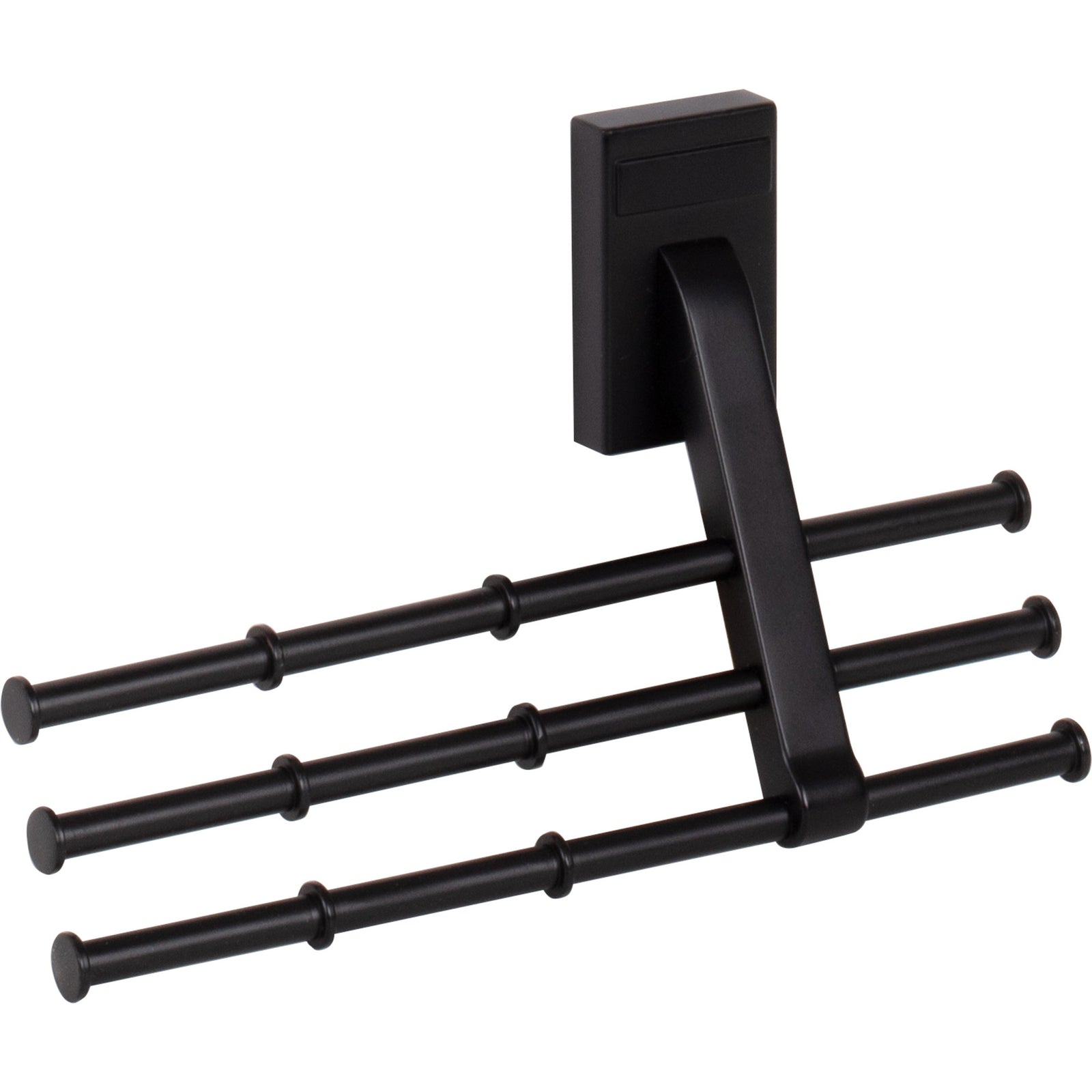 Matte Black Tri-Level Tie Organizer