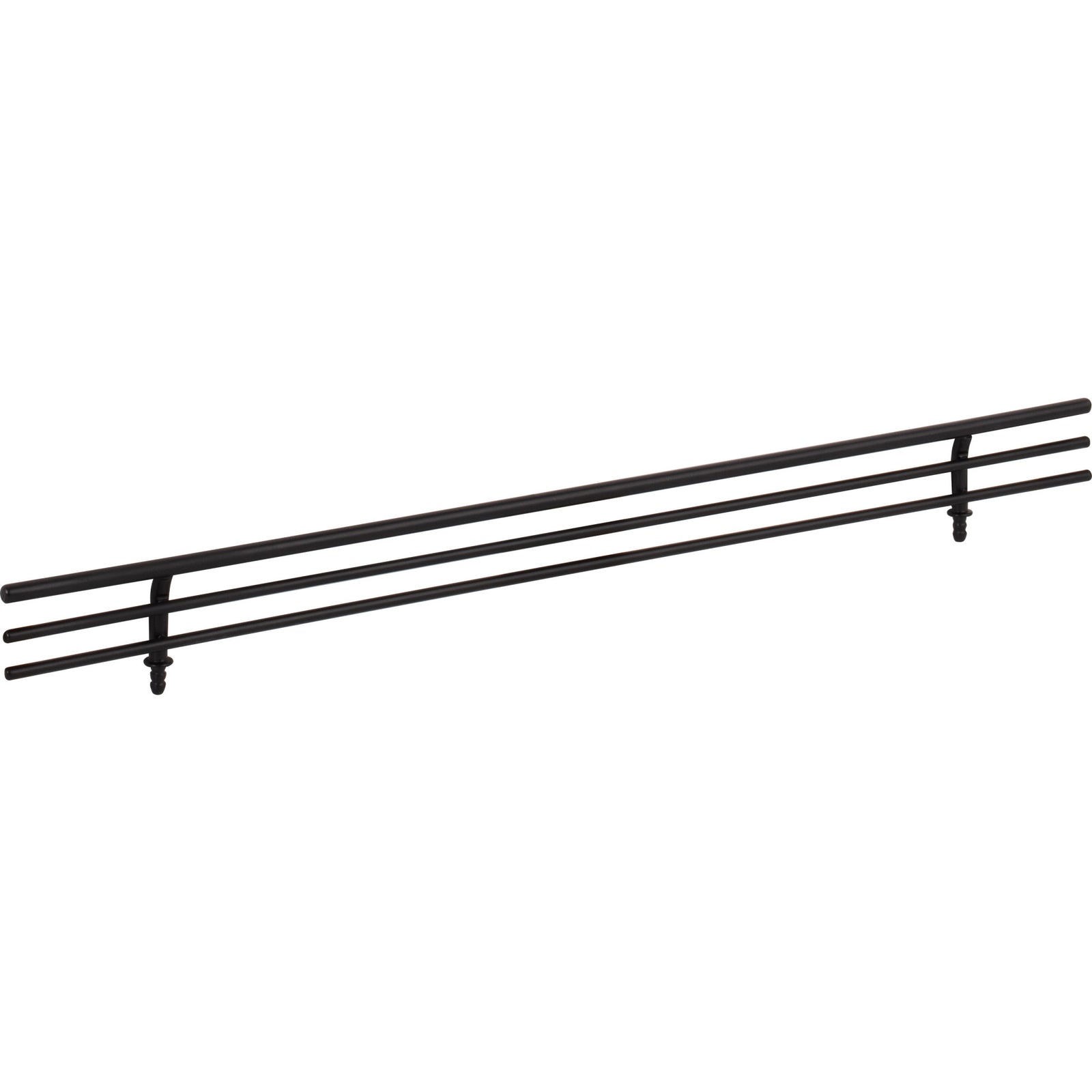 17" Wide Matte Black Wire Shoe Fence for Shelving