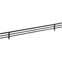 17" Wide Matte Black Wire Shoe Fence for Shelving