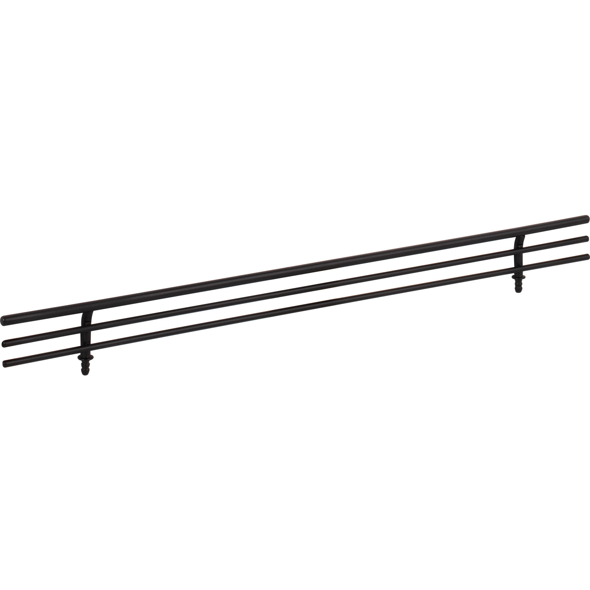 17" Wide Matte Black Wire Shoe Fence for Shelving